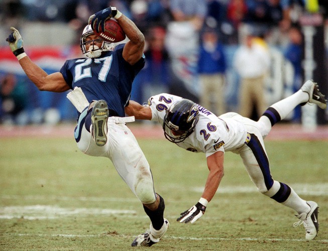 Rod Woodson tackles Eddie George in playoffs