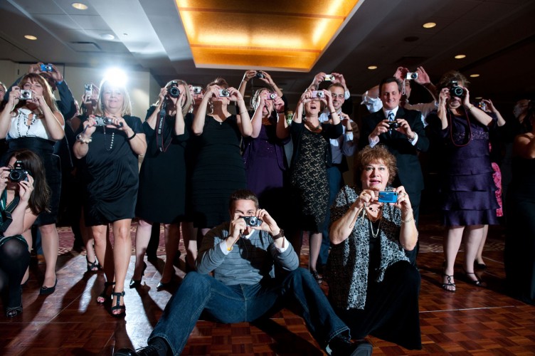 Funny picture of wedding guests
